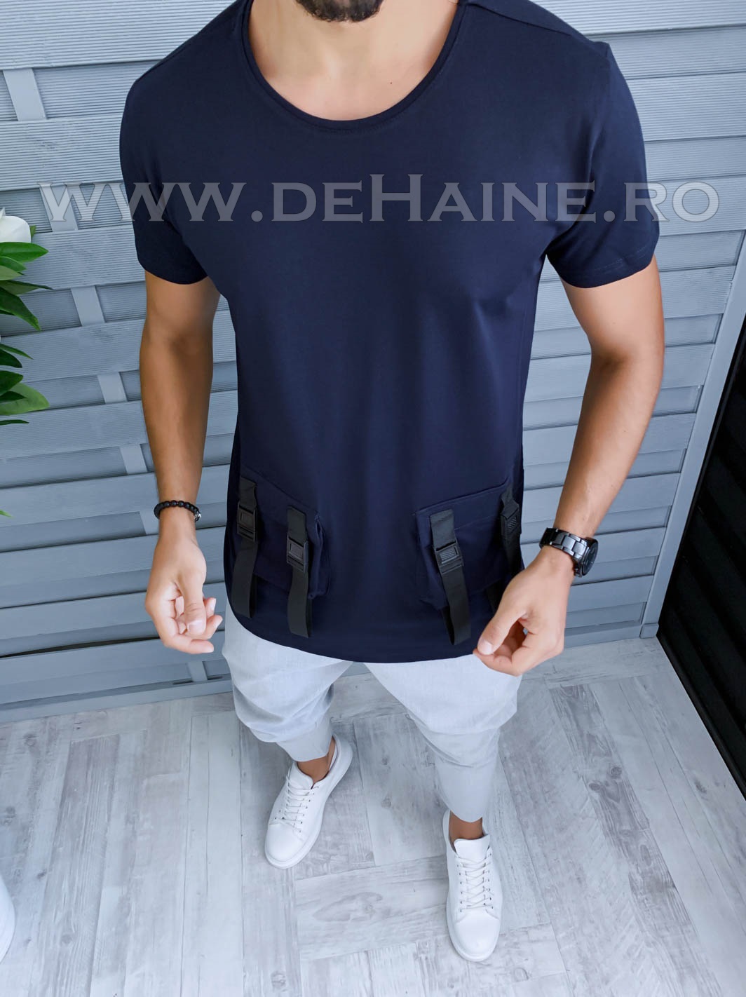 Tricou barbati bleumarin slim fit vagabond b1966 p3-2